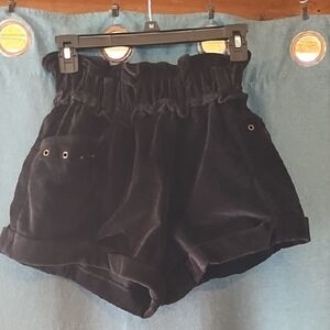 No Label Black Women's High Waist Shorts